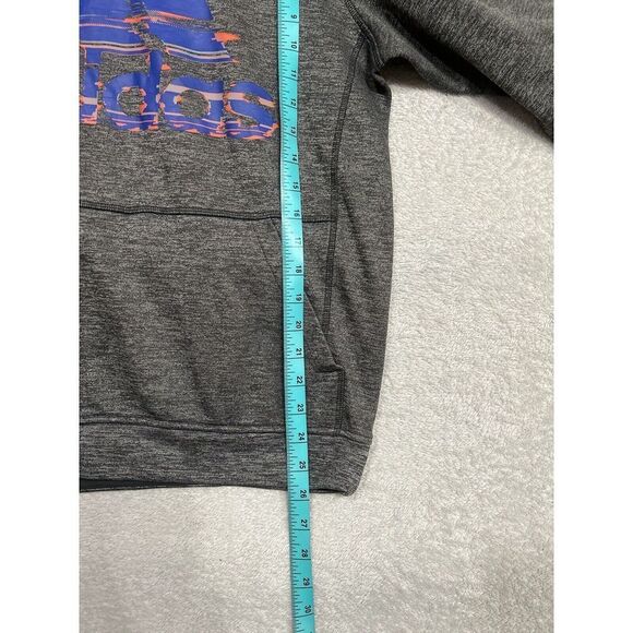 Adidas Hoodie Logo‎ Pull Over Sports Sweatshirt,  Gray Womens Small - Picture 7 of 12